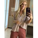 Camisa Nori Com Listras Em Marrom 0910