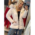 Jaqueta Biamar Alongada Com Capuz Pele Fake Off White 0406