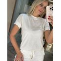 Blusa Biamar Manga curta Vazada Off White 1507 
