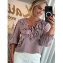 Bata Boho Com Babados Rosa
