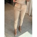 Calça De Sarja Com Cordão Bege 2803