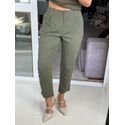 Calça Biamar com Bolso Faca em Viscolinho Verde 2904
