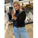 Blusa Biamar em Fio Pluma com Gola Boba Preto