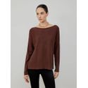 Blusa 3D De Algodão Marrom 