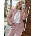 Jaqueta Biamar De Nylon Com Mangas De Cava Posta | Rosa