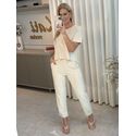 Blusa Biamar Mullet Com Botões Bege 2208