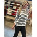 Blusa Biamar Listrado Preto e Branco Alongada 2108