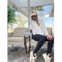 Calça Legging Nori Canelada Com Pézinho Preto 0108