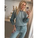 Blusa Biamar Com Mangas Em Ponto Pipoca Verde Balsamo 1108