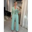 Calça Alfaiataria Com Elástico Verde Menta 1408