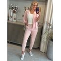 Calça De Tricô Com Barra Italiana Rosa E60