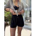 Shorts Ambicione De Viscolinho Preto 2911