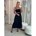 Vestido De Linho Sianinha Preto