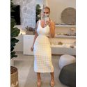 Vestido Le Bongã Tricô Regata Off White 0512 