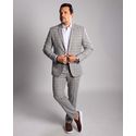Terno Quadriculado Oyster Slim em Poliviscose - Coleção Britanic King Ternos