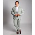 Terno Quadriculado Verde Claro Slim em Poliviscose - Coleção Britanic King Ternos