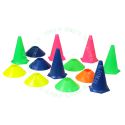 Kit Agilidade 10 Cones 24 cm + 20 Chapéu Chinês Funcional