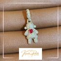 Pingente Cravejado Filho(a) Ródio Branco