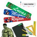 Kit Etiqueta Escolar Personalizada Heróis