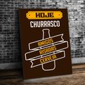 Placa MDF Decorativo Tema BEBIDAS E CHURRASCO