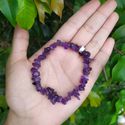 Pulseira de cascalho Pedra Ametista Extra