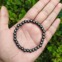 PULSEIRA PEDRA HEMATITA 6mm - PROTEÇÃO