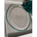 Riviera 3 Garras Turmalina 45cm pedra zircônia 3mm com fecho jóia ródio branco (modelo que não vira)