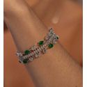 Pulseira Riviera Mesclada Verde Esmeralda