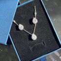 Conjunto Brinco e Colar Gota Prata 925