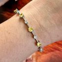 Pulseira Riviera Fio Faca Zirconias Fancy Yellow