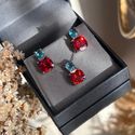 Conjunto Brinco e Colar Tangerina e Azul
