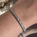Pulseira Riviera Baguete Prateada