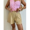 Short Linho Berenice Cappuccino