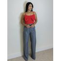 Calça Reta Premium Cinza