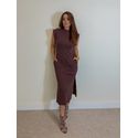 Vestido Canelado Muscle Tee Café 
