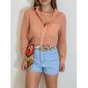 Camisa Viscolinho Salmão