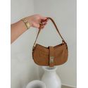 Bolsa Canoa Camurça Caramelo