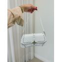 Bolsa Baguete Metal Branca