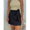 Short Saia Cinto Patricia Preto