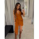 Vestido Alcinha Eduarda Marrom