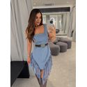 Vestido Franja Diana Azul