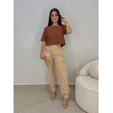 Calça Ponto Roma Cáqui