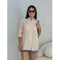 Camisa Bordada Paris Areia 