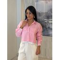 Camisa Listrada Ellia Rosa
