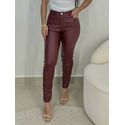 Calça Skinny Resinada Marsala