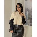 Camisa Tricoline Bicolor Areia 