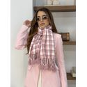 Cachecol Priscila Xadrez Rosa