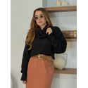 Blusa Tricot Gola Barcelona Preto