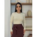 Blusa Tricot Agnes Areia