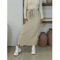Saia Midi Tricot Lilly Areia